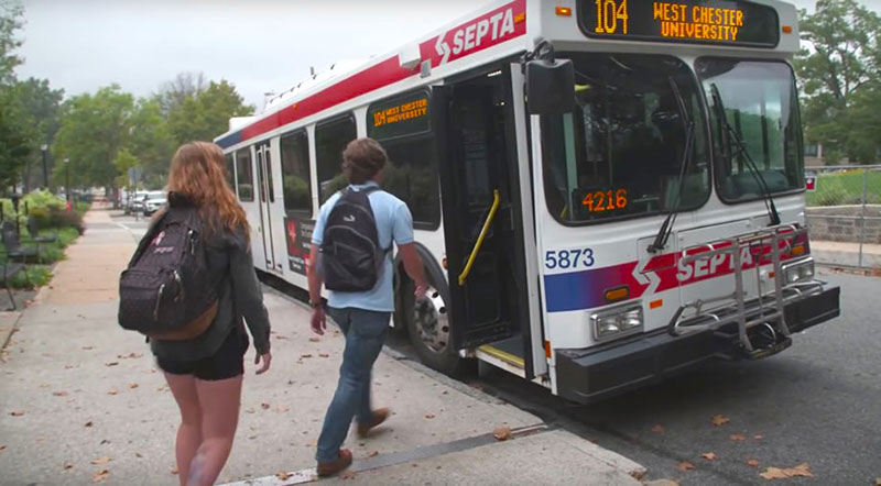 Septa Bus on Campus